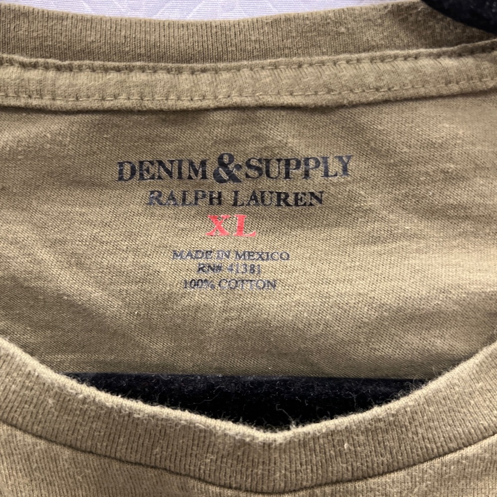 Polo Ralph Lauren xL distressed green tee - Picture 5 of 5
